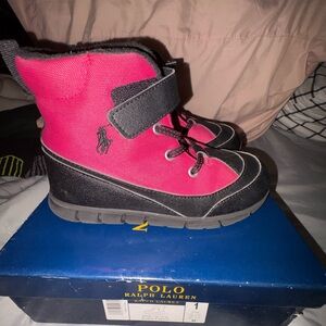 Ralph Lauren Kids' Pink and Black Boots